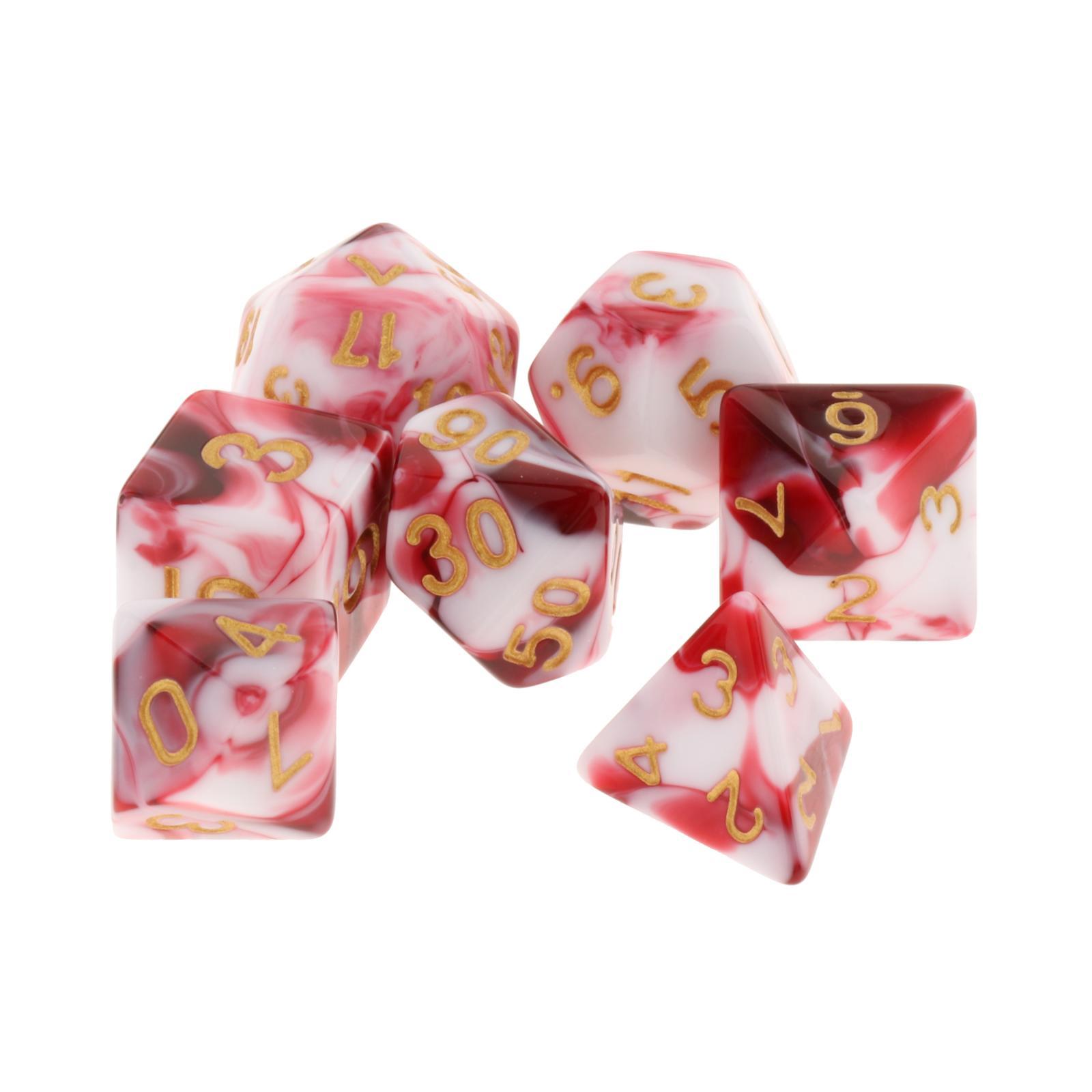 Board Game Night - Multi Sided Polyhedral Dice Set Acrylic