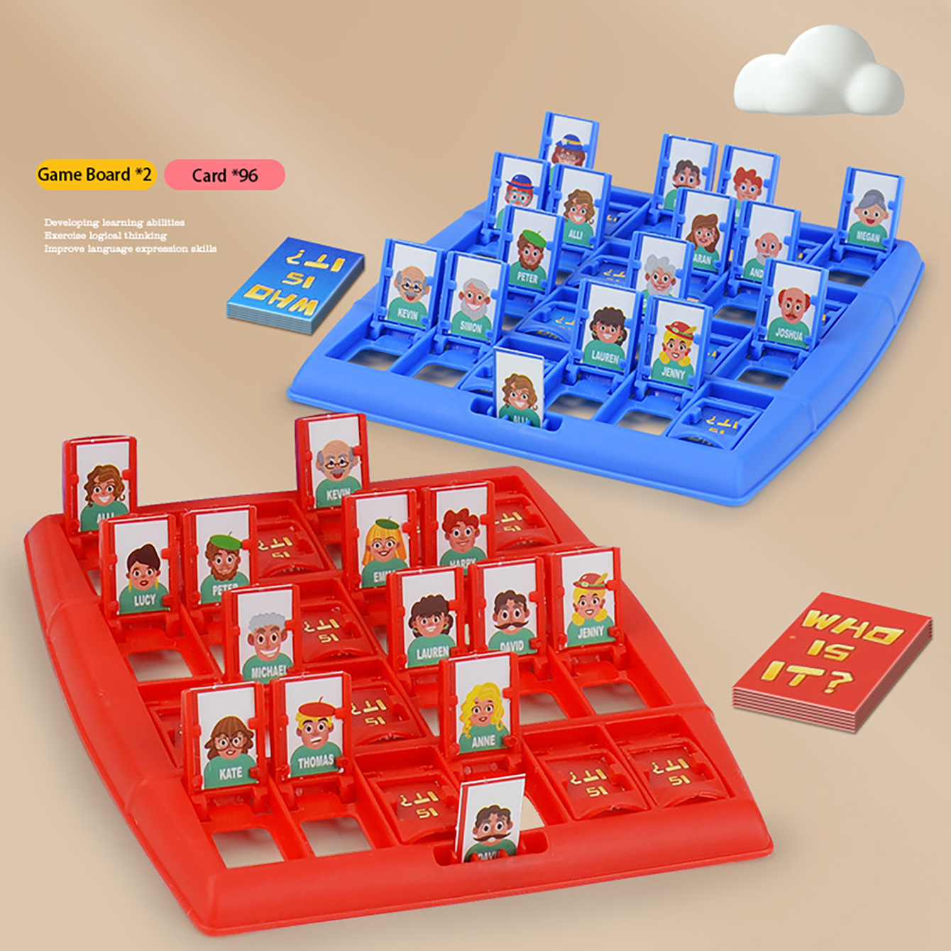Board Game For 6 Years Old - Family Guessing Board Game Who Am