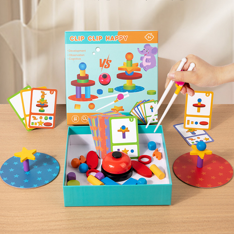 Board Game For 6 Years Old - Wooden Stacking Blocks Shape Sorting Stacking