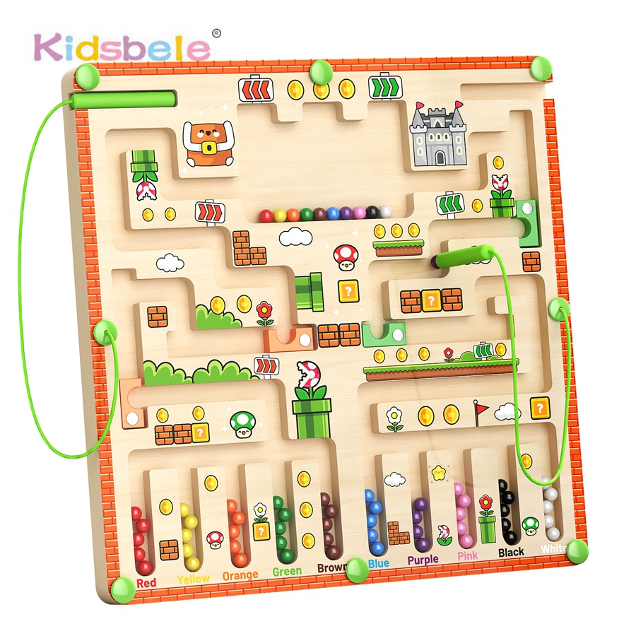 Board Game Education - Montessori Maze Board Game Number Color