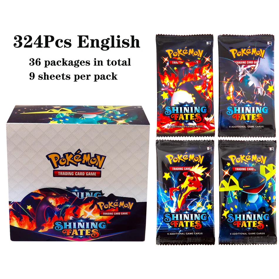 324Pcs/box Pokemon TCG: Shinin – обзор и цена Board Game For 6 Years Old