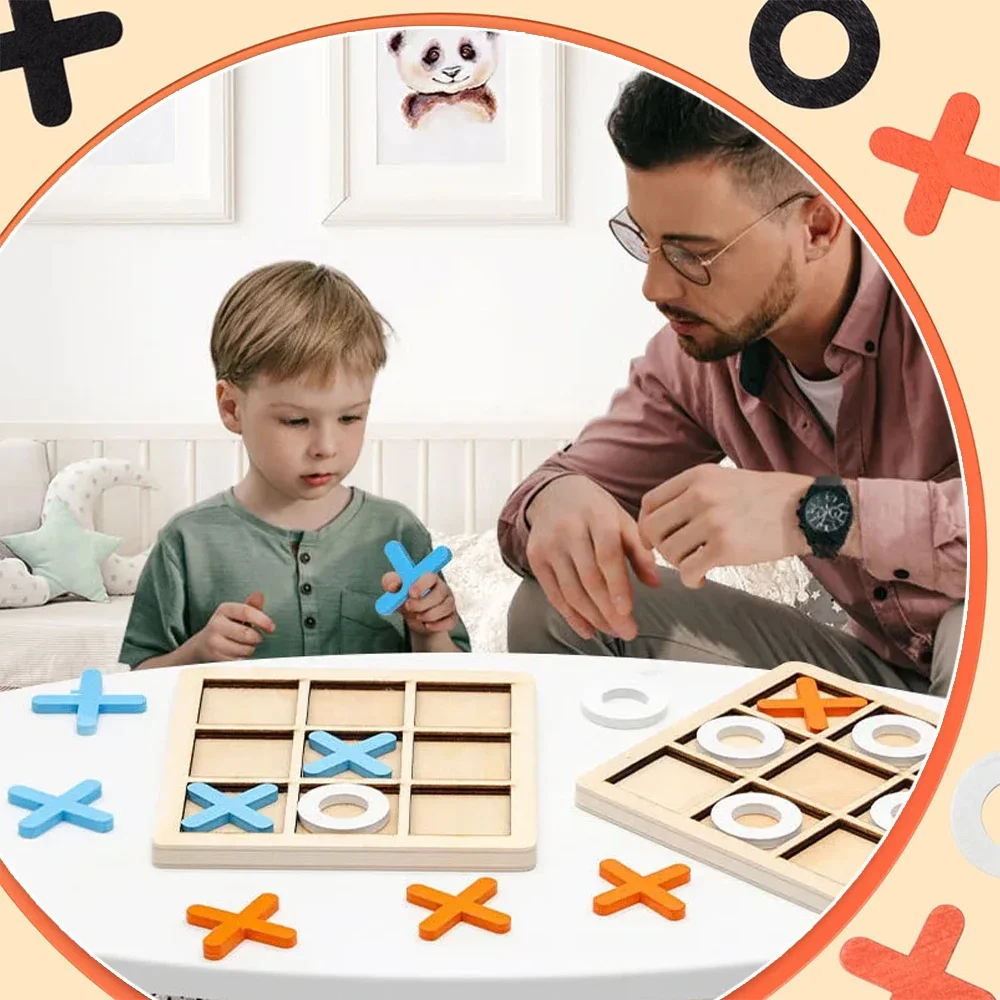 Wooden XO Tic Tac Toe Game Min – обзор и цена Board Game Education