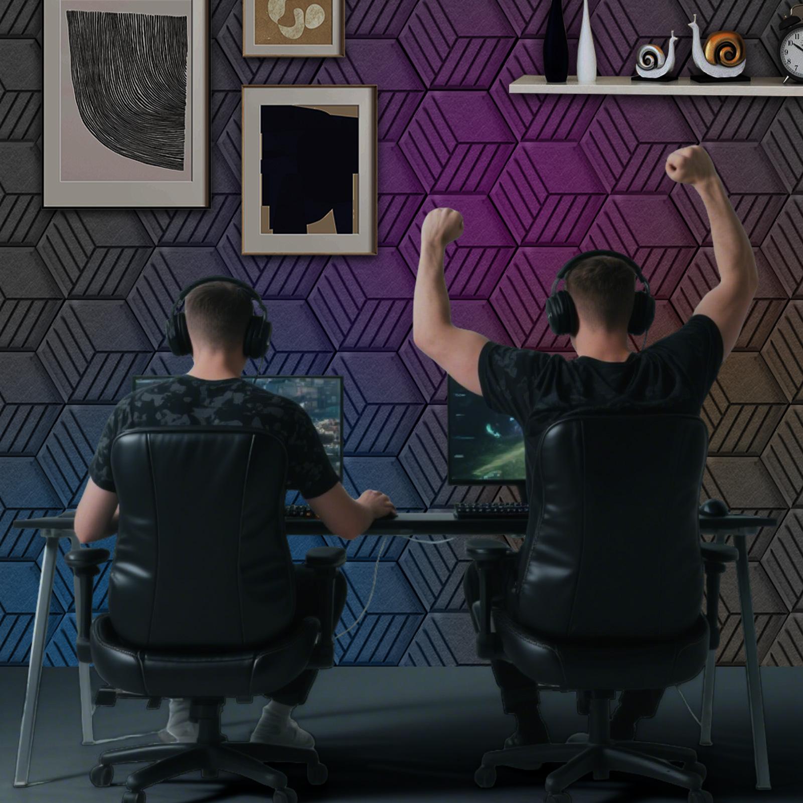 12pc Acoustic Panels Self-Adhe – обзор и цена Board Game Room