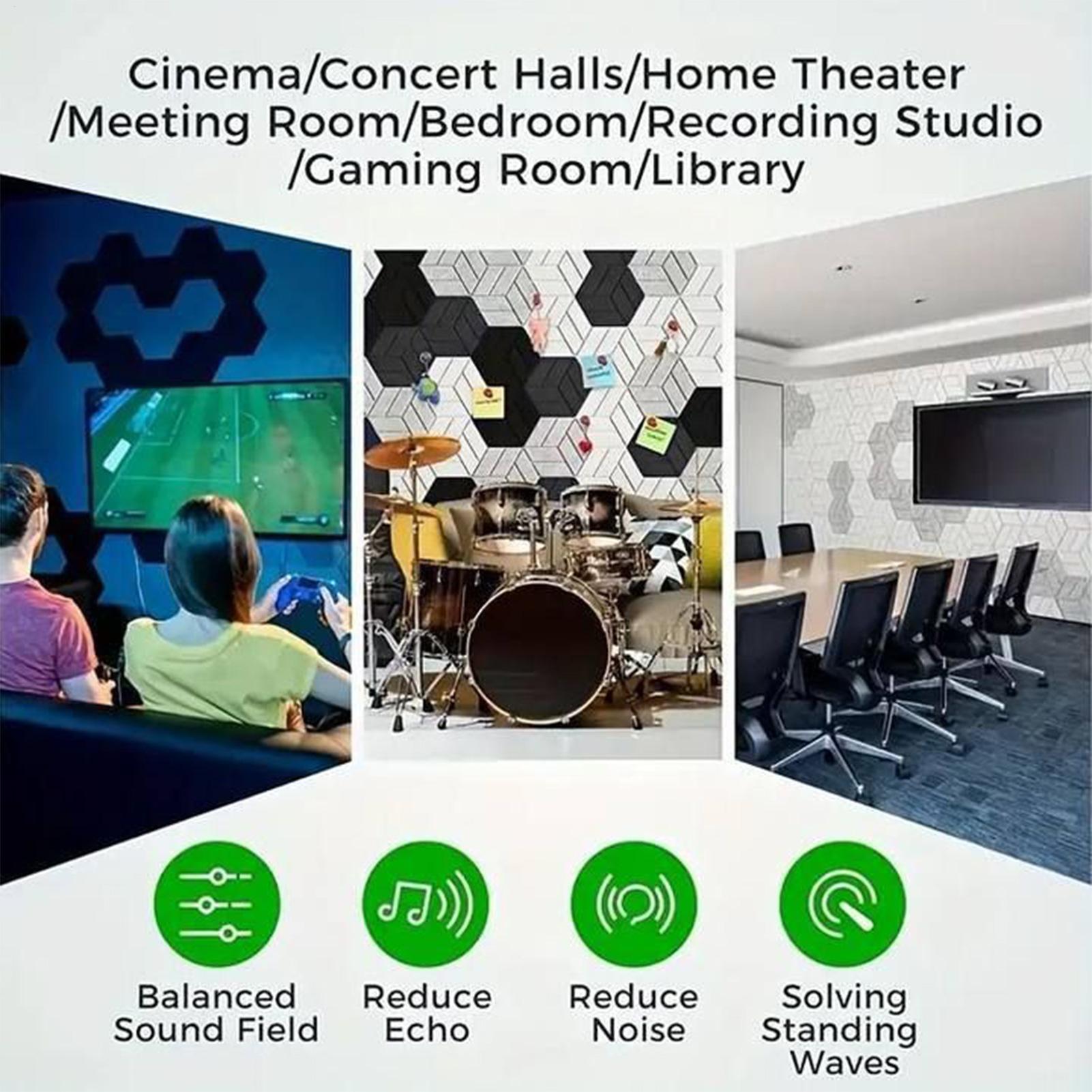 12pc Acoustic Panels Self-Adhe – обзор и цена Board Game Room