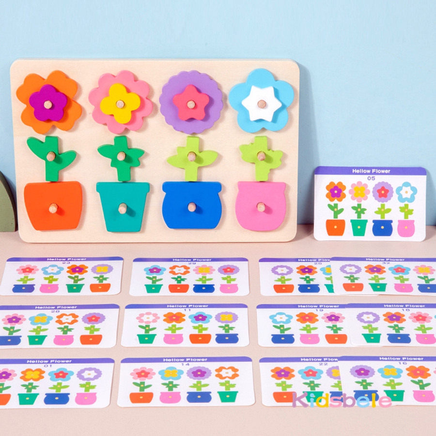 Montessori DIY Wooden Flower P – обзор и цена Board Game Education