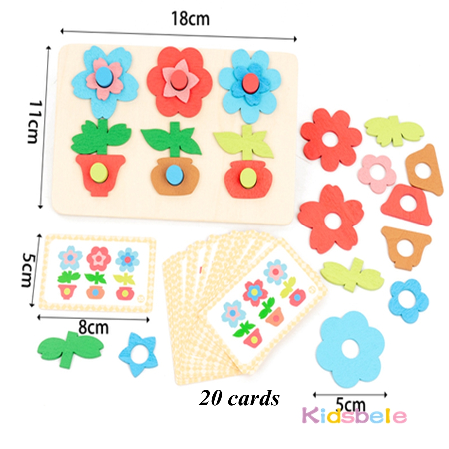 Montessori DIY Wooden Flower P – обзор и цена Board Game Education