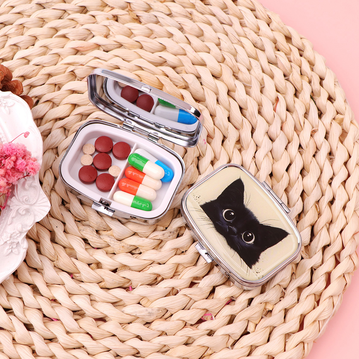Black Cat Pill Boxes Cartoon A – обзор и цена Token Tray Organizer