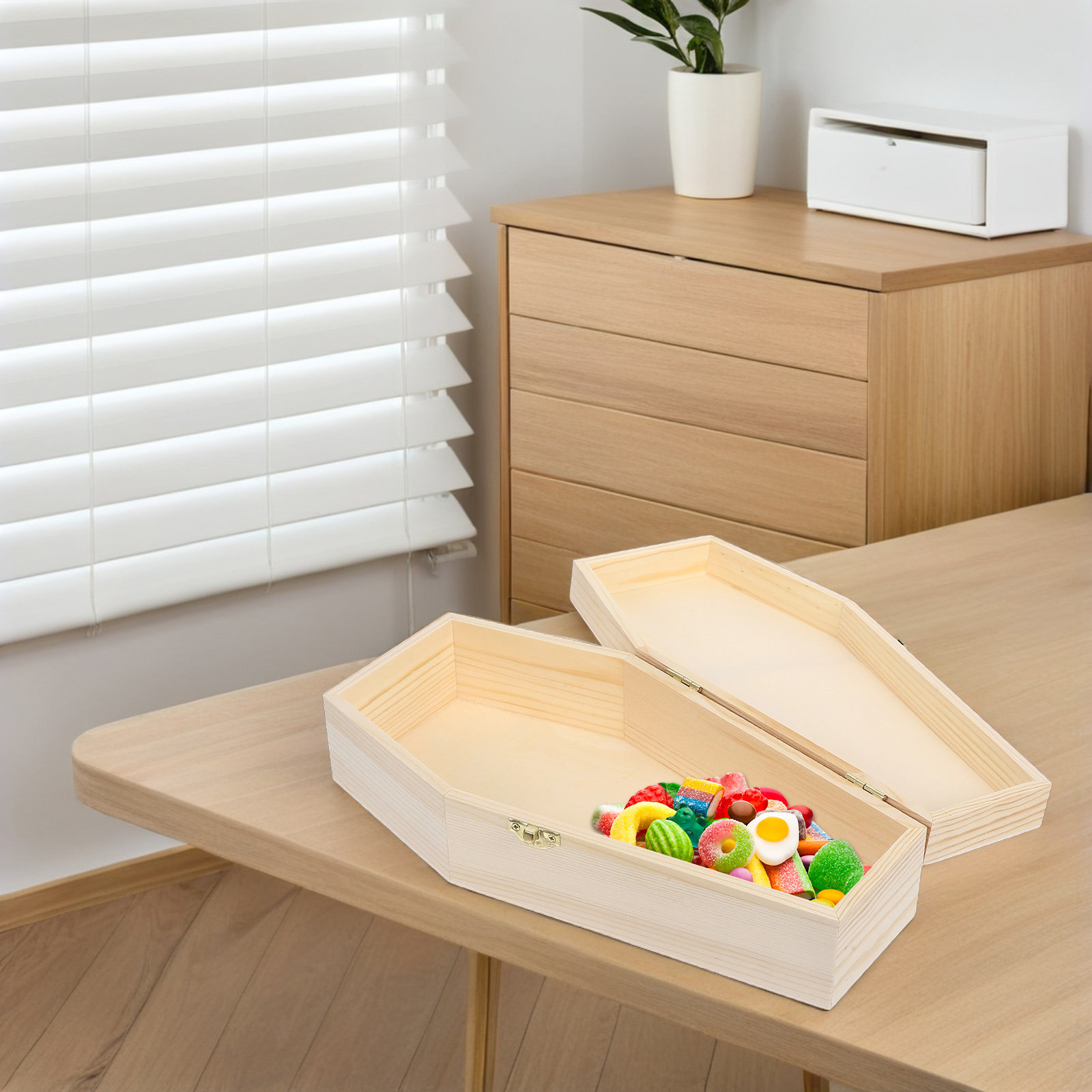 Spacious Wooden Coffin Box wit – обзор и цена Token Tray Organizer