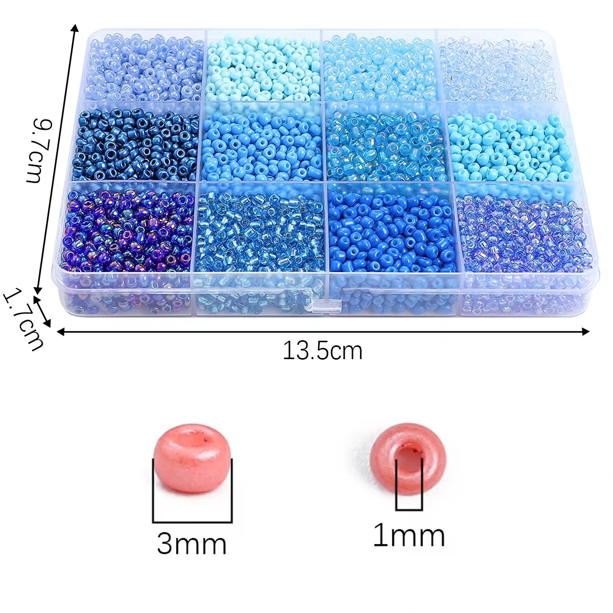 3600pcs 3mm Glass Seed Beads,  – обзор и цена Token Tray Organizer