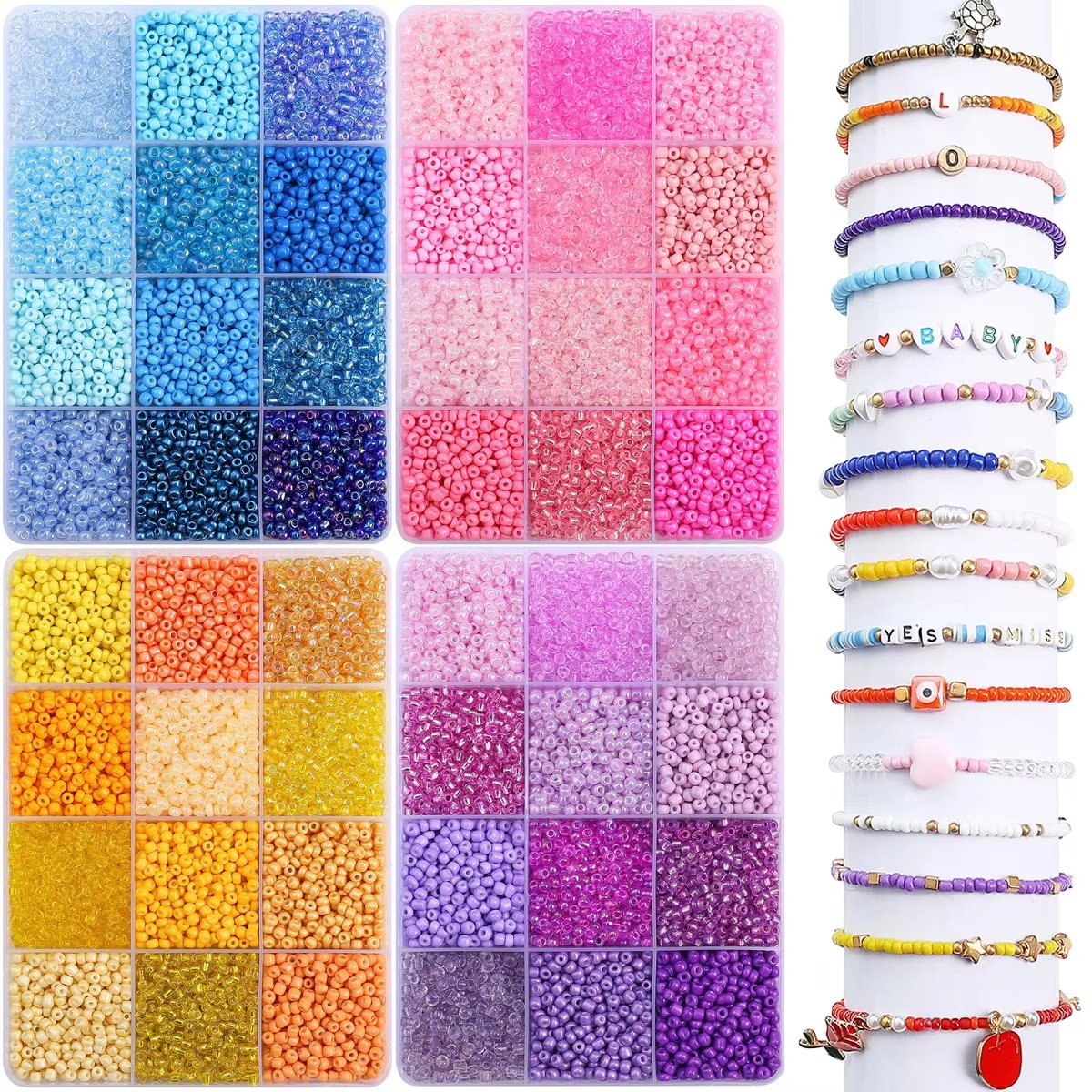 3600pcs 3mm Glass Seed Beads,  – обзор и цена Token Tray Organizer