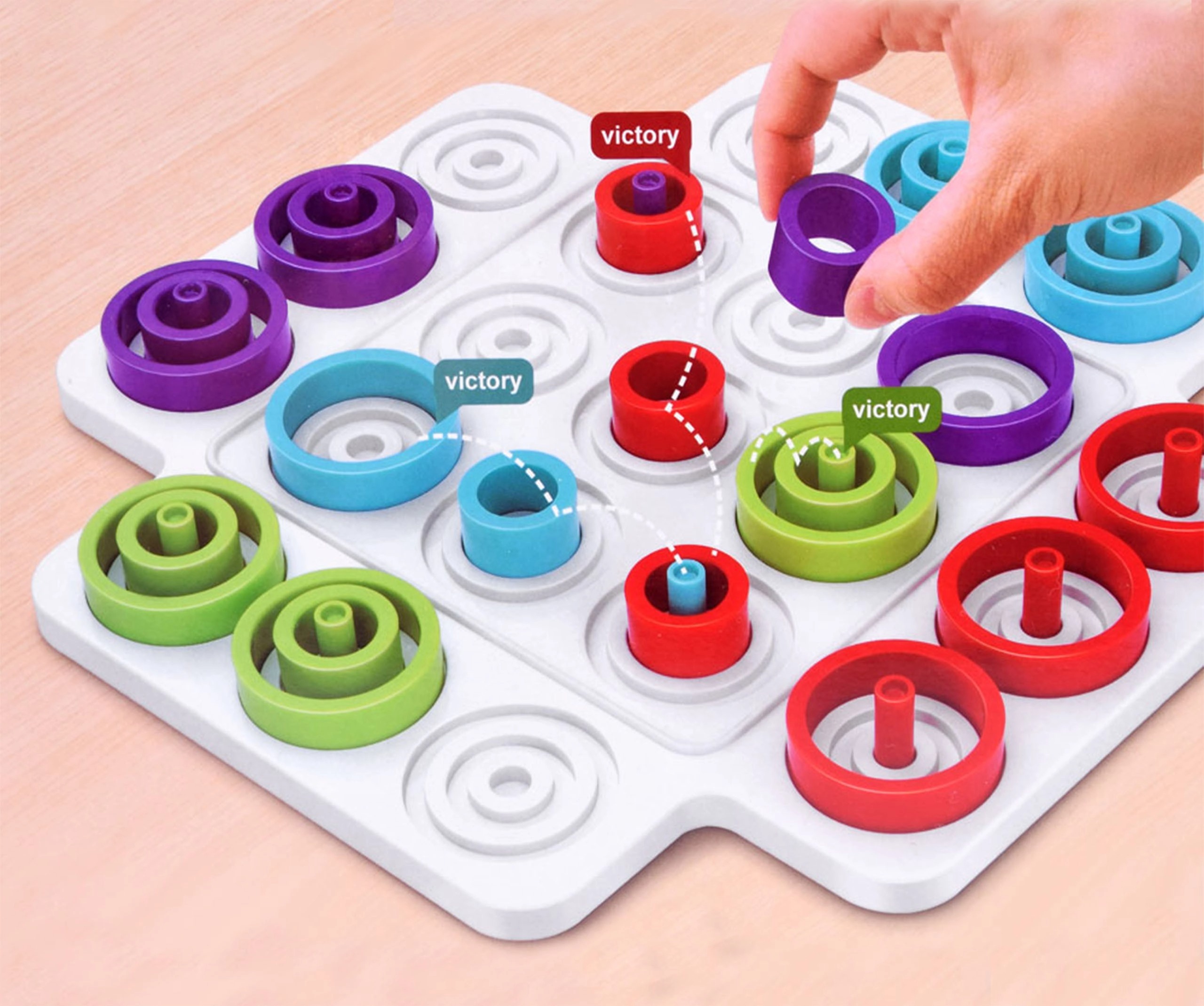 Montessori Stacking Ring Board – обзор и цена Board Game Education