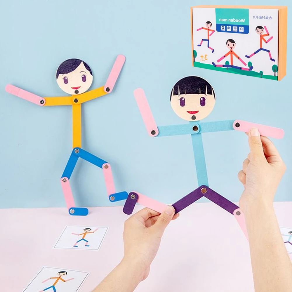 Sport Wooden Man Material DIY  – обзор и цена Board Game For 6 Years Old